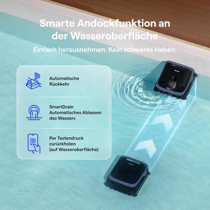 Beatbot Sora 70 Poolroboter Akku 4-in-1 Boden Wand 25700 LPH 6L 10000mAh 300m² Blau 2026