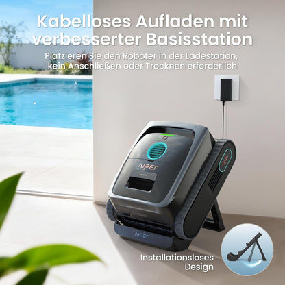 Aiper Scuba V3 Poolroboter Akku Boden Wand KI-Vision Wasserlinie 3μm Filter 200m² Leicht 2026