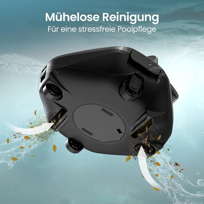 Aiper Poolroboter Kabellos Akku 90 Min Dual-Antrieb LED-Anzeige Auto-Park Flachboden Pool 80m²