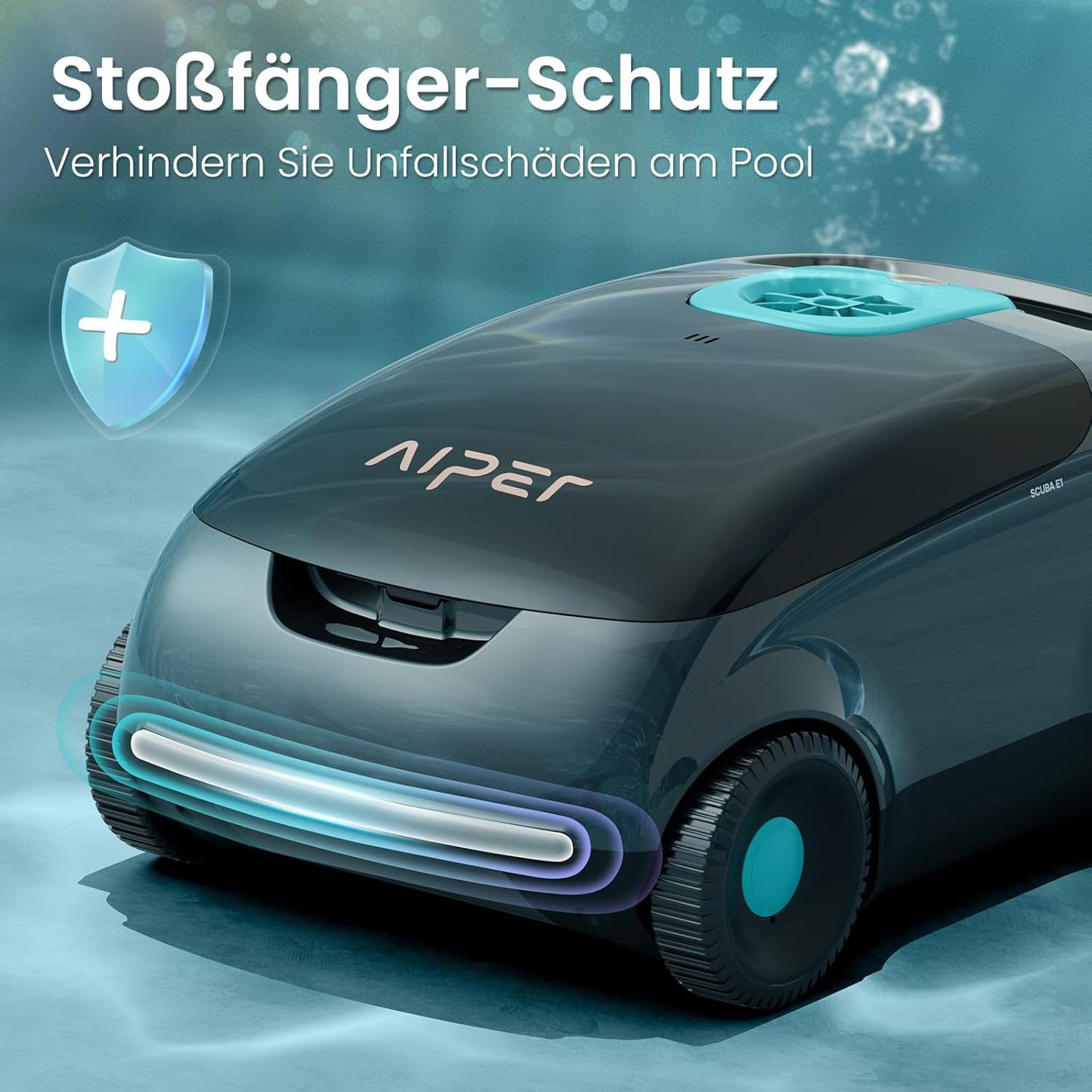 Aiper Poolroboter Kabellos 130 Min Partikelfiltration Auto-Park Oberirdische Pools 100m²
