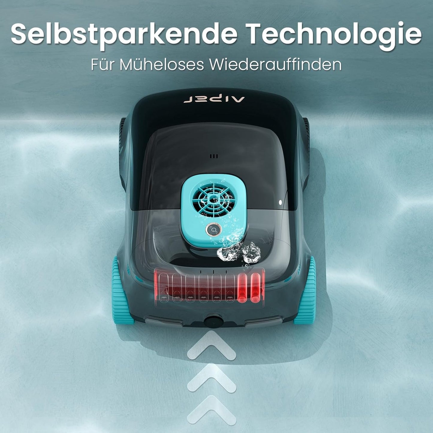 Aiper Poolroboter Kabellos 130 Min Partikelfiltration Auto-Park Oberirdische Pools 100m²
