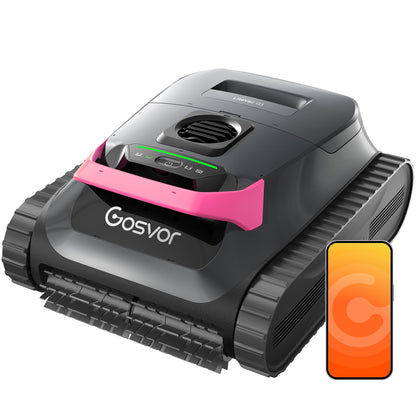 Gosvor Poolroboter 4-in-1 Boden Wand Wasserlinie 200 Min 6,9 kg 3μm Filter 200m² Akku Grau 2026