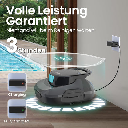 Aiper Scuba SE Poolroboter Akku Kabellos 90 Min Selbsteinparkfunktion Flachboden Leicht