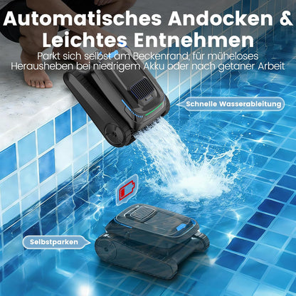 PC10 Poolroboter Akku Boden Wand Wasserlinie 18927 LPH Navigation 170m² 2026