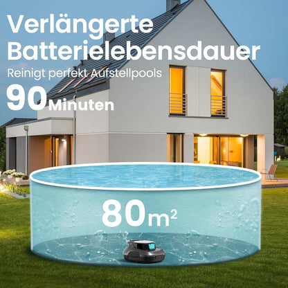Aiper Scuba SE Poolroboter Akku Kabellos 90 Min Selbsteinparkfunktion Flachboden Leicht