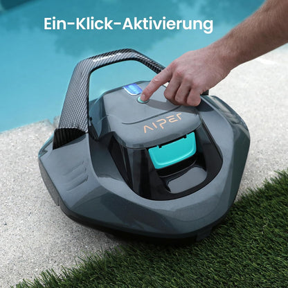 Aiper Poolroboter Kabellos Akku 90 Min Dual-Antrieb LED-Anzeige Auto-Park Flachboden Pool 80m²