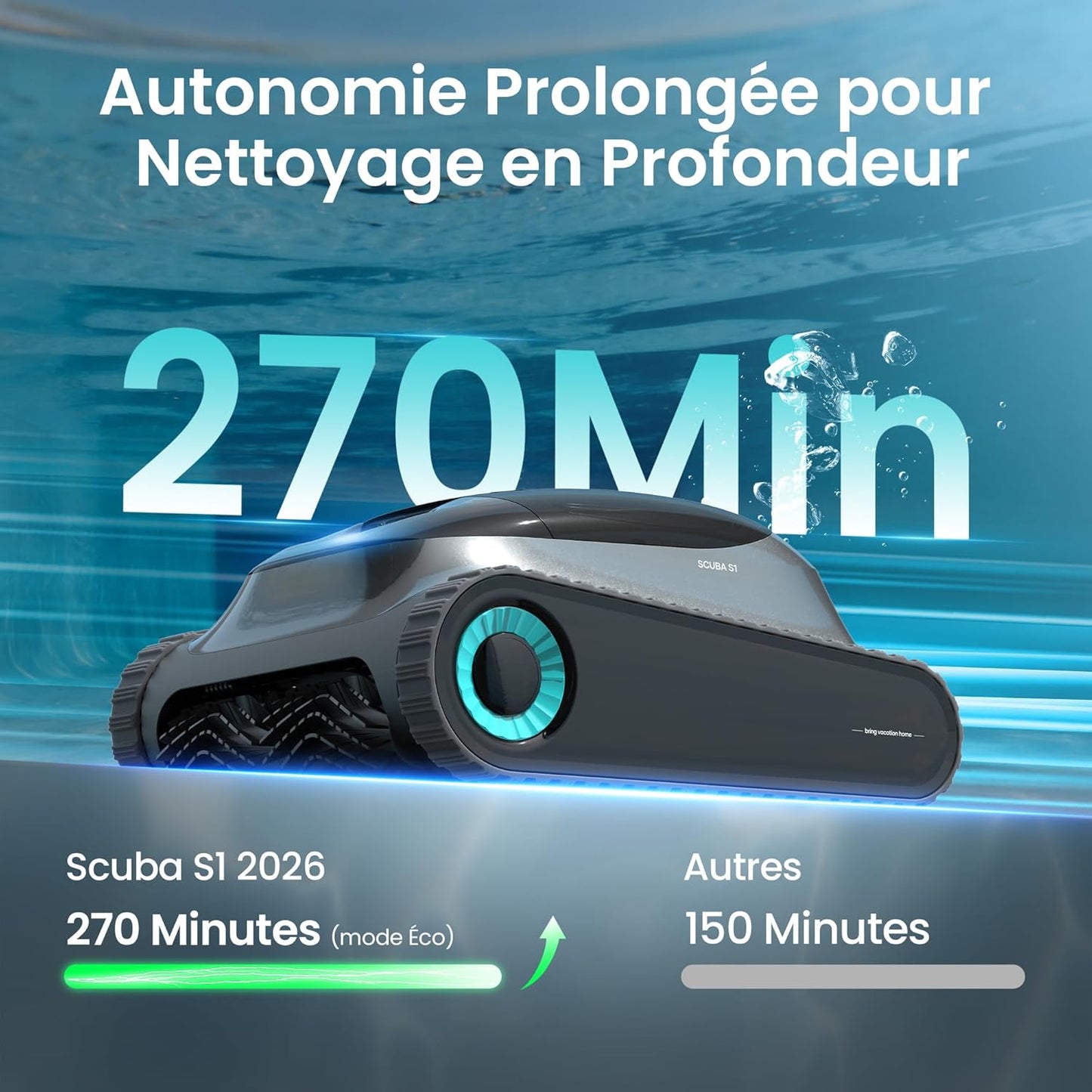 Aiper Scuba S1 Poolroboter 270 Min Wasserlinienreinigung App OTA 11 Sensoren Smarte Navigation 2026