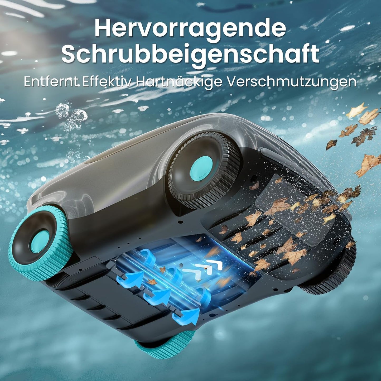Aiper Poolroboter Kabellos 130 Min Partikelfiltration Auto-Park Oberirdische Pools 100m²