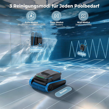Botlife PC20 Poolroboter Akku Kabellos Boden Wand Wasserlinie 18927 LPH App-Steuerung 170m² 2026