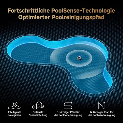Dreame Z1 Poolroboter Boden Wand 30000 LPH 240 Min Hightech-Poolerkennung Pfadplanung 180m²