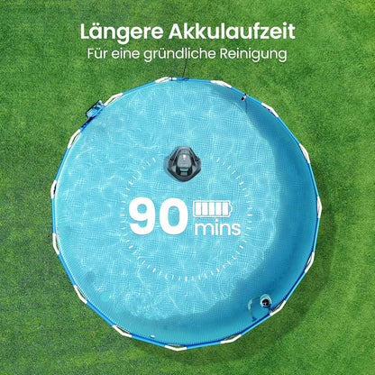 Aiper Poolroboter Kabellos Akku 90 Min Dual-Antrieb LED-Anzeige Auto-Park Flachboden Pool 80m²